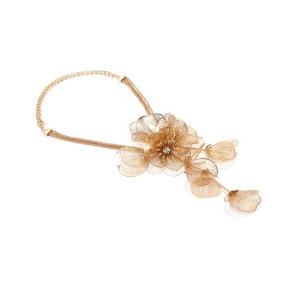 Golden Flowers Necklace - Picture 8 of 10